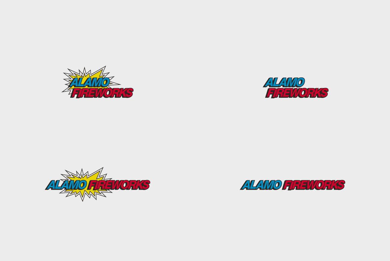 Alamo Fireworks logo refreshed by Heavy Heavy