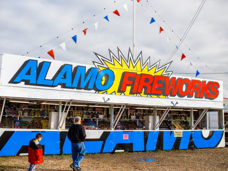 Alamo Fireworks Retail Stand designed by Heavy Heavy