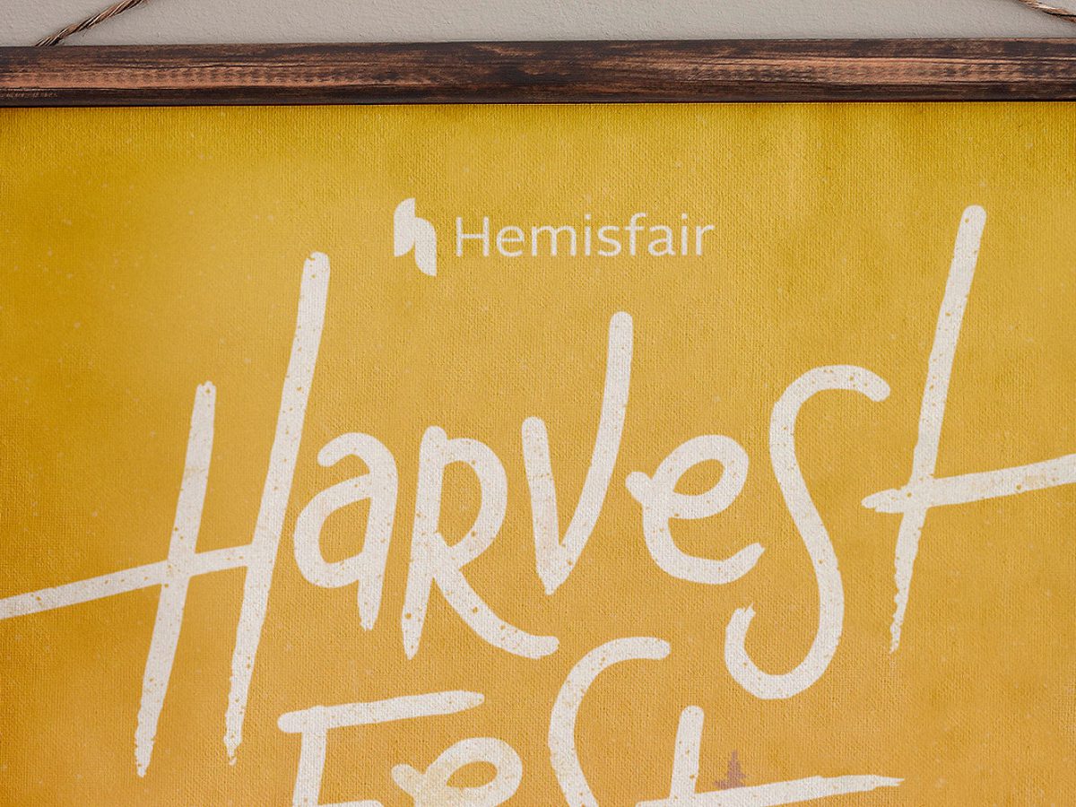 Hemisfair's Harvest Fest poster designed by Heavy Heavy