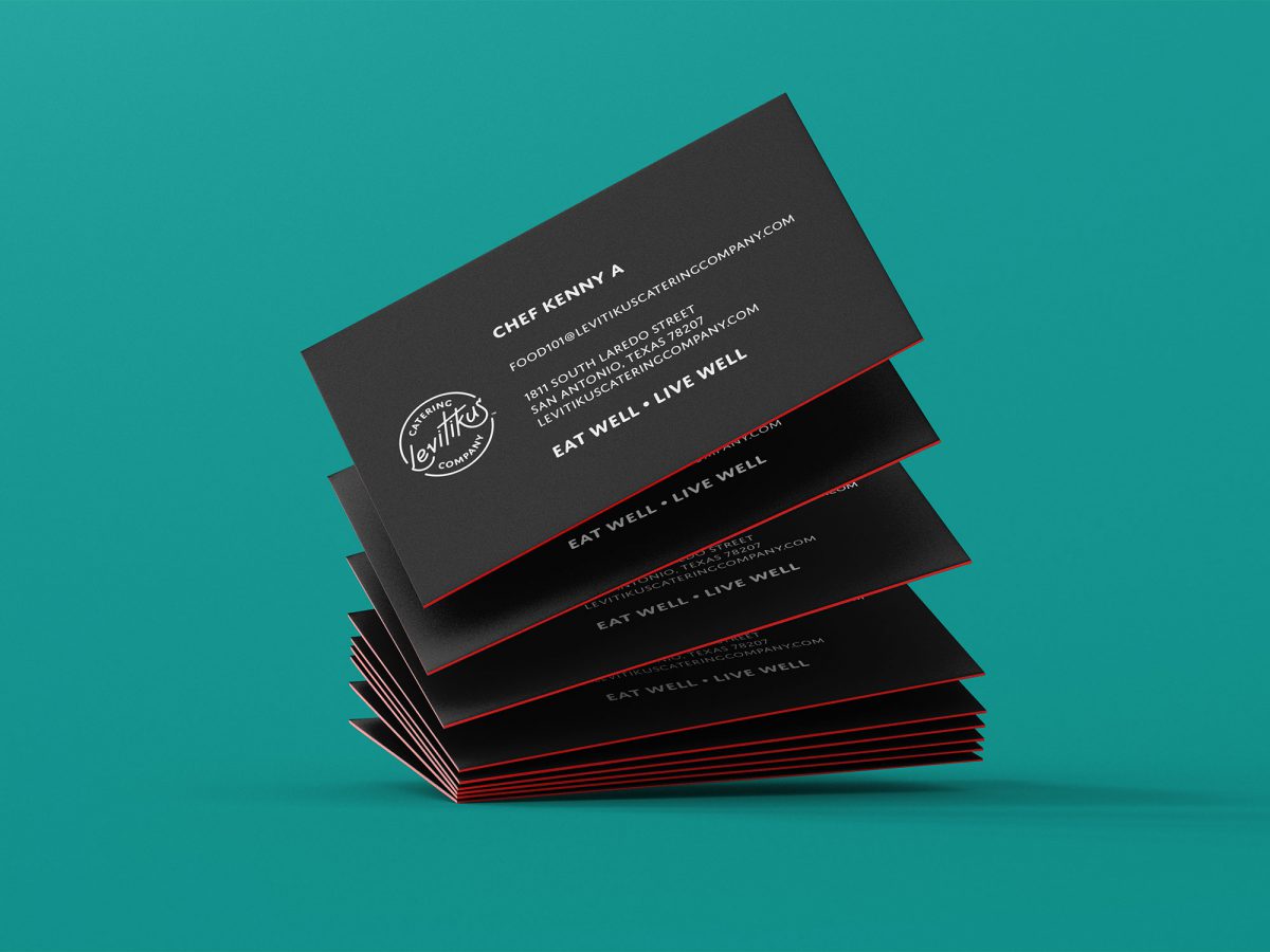Levitikus Catering Company business card designed by Heavy Heavy