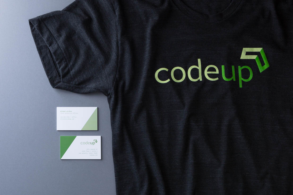 Codeup T-shirt & Business Card by Heavy Heavy