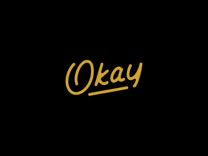 Okay Decent Human Brand "Okay" Script designed by Heavy Heavy